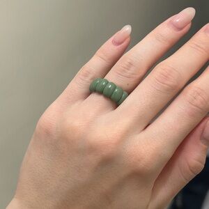 Mejuri Green Ceramic Ring Brand New